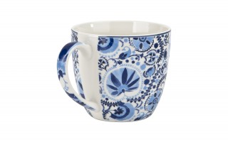 Kubek porcelanowy 460 ml Naresh Blue w koszyczku