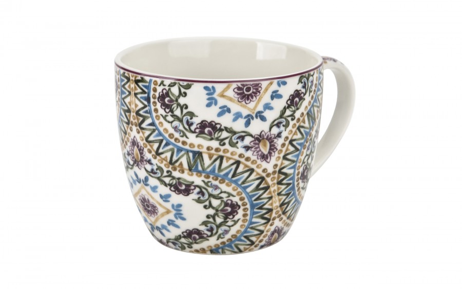 Kubek porcelanowy 460 ml Estrella w koszyczku