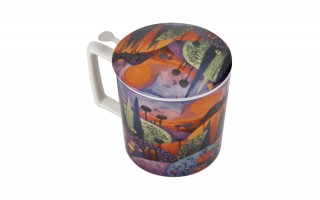 Kubek porcelanowy 450 ml z zaparzaczem Modern Bubbly Hills