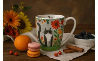 Kubek porcelanowy 350 ml Koci Świat Łąka