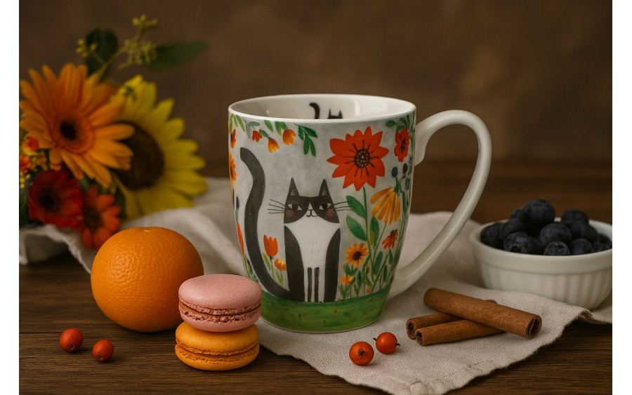 Kubek porcelanowy 350 ml Koci Świat Łąka