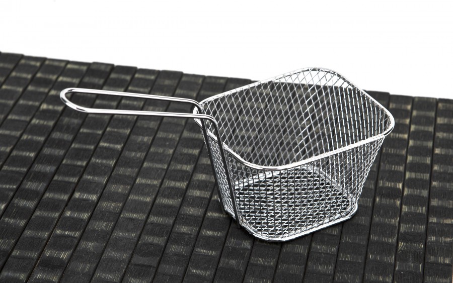 Koszyk do serwowania frytek srebrny MPLCo