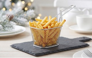 Koszyk do serwowania frytek srebrny MPLCo