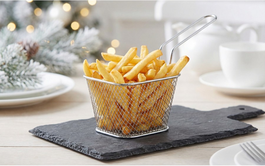 Koszyk do serwowania frytek srebrny MPLCo