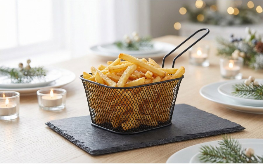 Koszyk do serwowania frytek czarny duży MPLCo