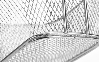 Koszyk do serwowania frytek srebrny duży MPLCo