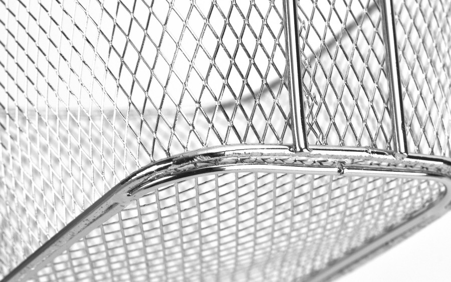 Koszyk do serwowania frytek srebrny duży MPLCo