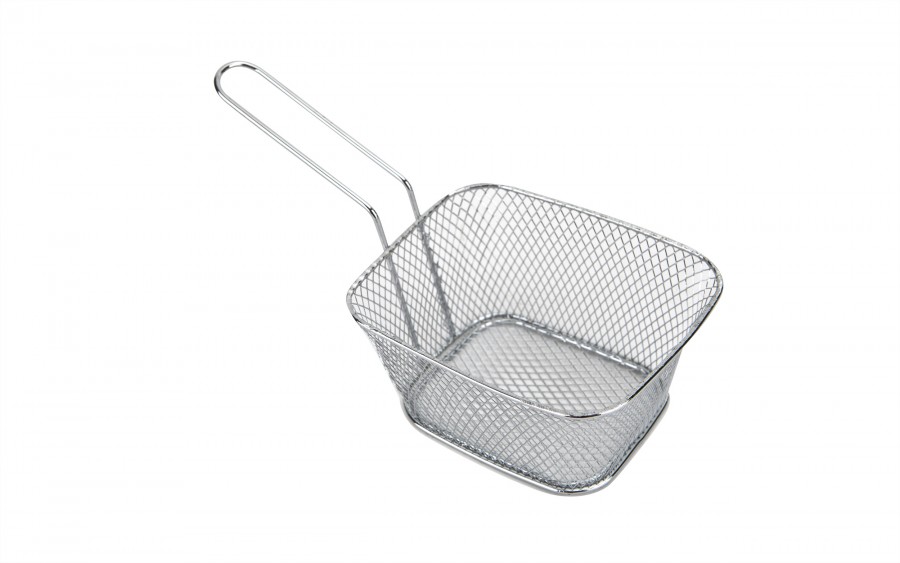 Koszyk do serwowania frytek srebrny duży MPLCo
