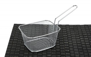 Koszyk do serwowania frytek srebrny duży MPLCo