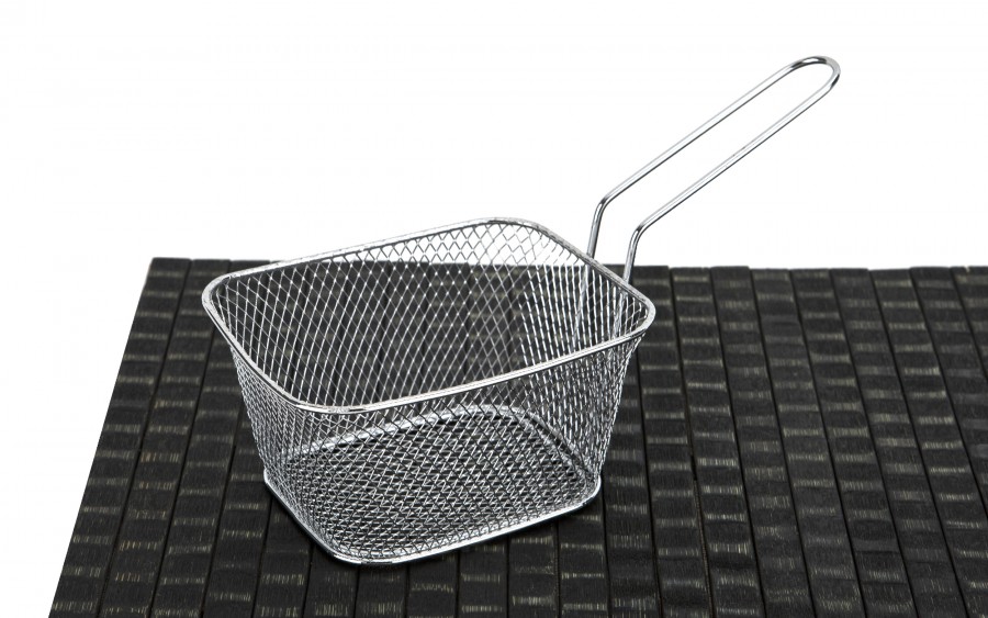 Koszyk do serwowania frytek srebrny duży MPLCo