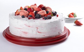 Pojemnik okrągły na ciasto 34,7 cm czerwony CURVER