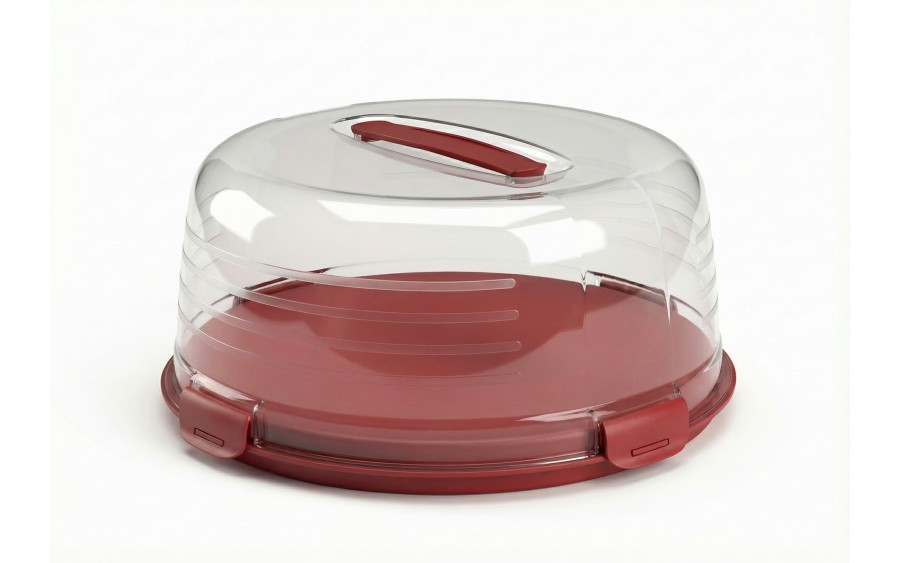 Pojemnik okrągły na ciasto 34,7 cm czerwony CURVER