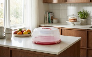 Pojemnik okrągły na ciasto 34,7 cm czerwony CURVER