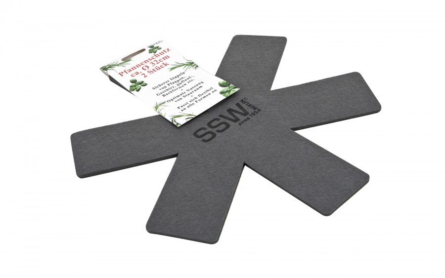 Zestaw przekładek ochronnych do patelni 2 szt. antracyt