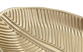 Taca dekoracyna 40x13x3 cm złoty liść