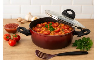 Patelnia głęboka 28 cm Crispy Red Big