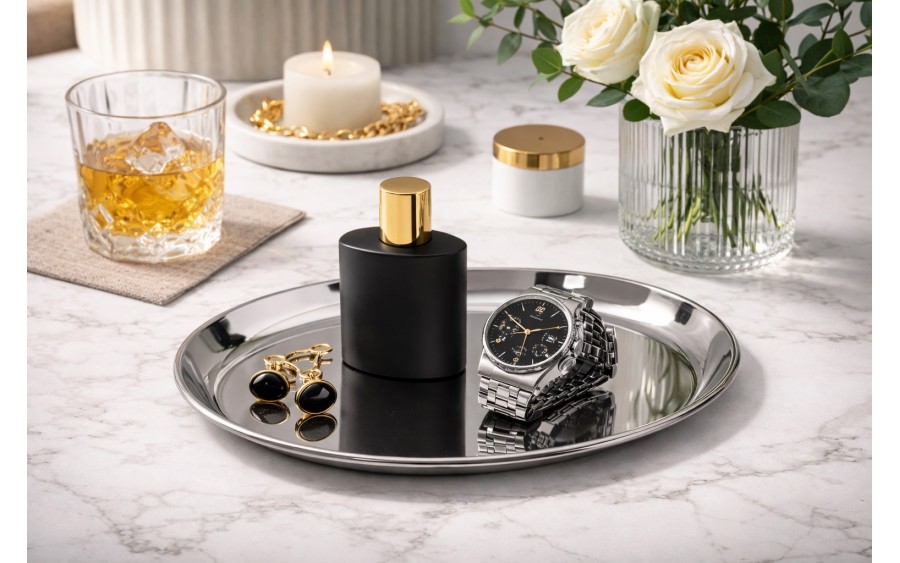 Talerz metalowy/taca metalowa śr. 27cm Aps