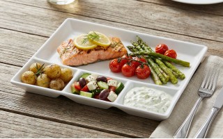 Porcelanowa patera 23x18 cm do foundue