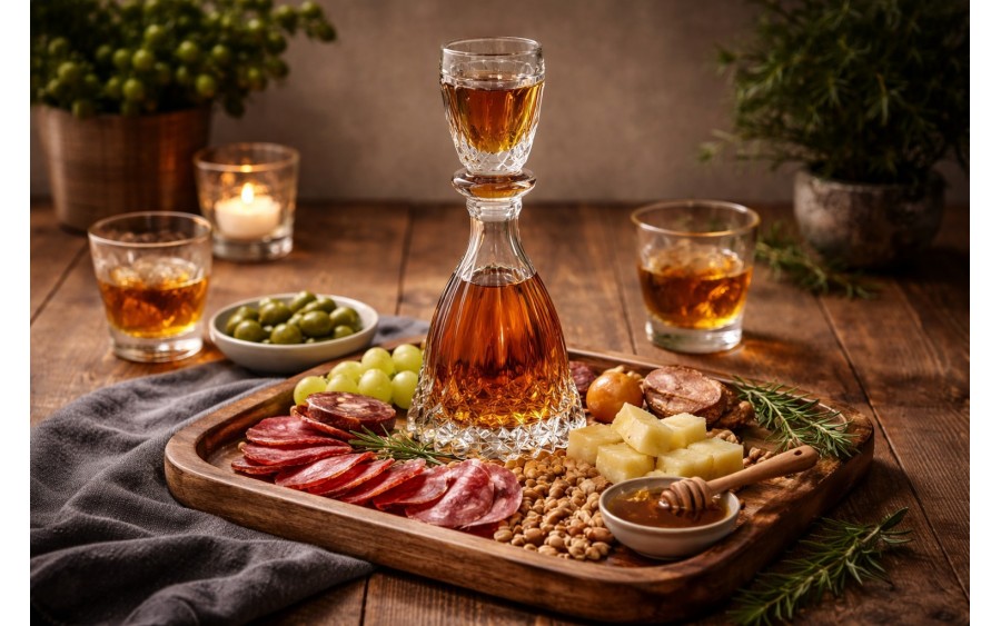 Karafka kryształowa 140 ml DAPHNE z kieliszkiem