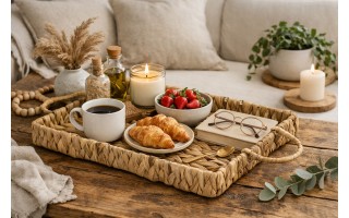 Taca z hiacyntu wodnego 42x30x4,5 cm Amparo