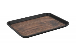 Taca plastikowa antypoślizgowa 41x30 cm wz. Wooden