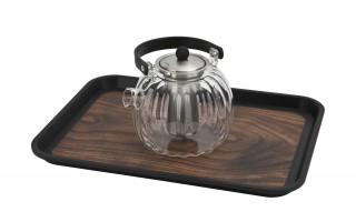 Taca plastikowa antypoślizgowa 41x30 cm wz. Wooden