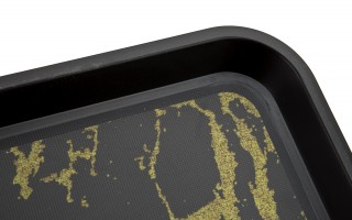 Taca plastikowa antypoślizgowa 44x35 cm wz. Marmur