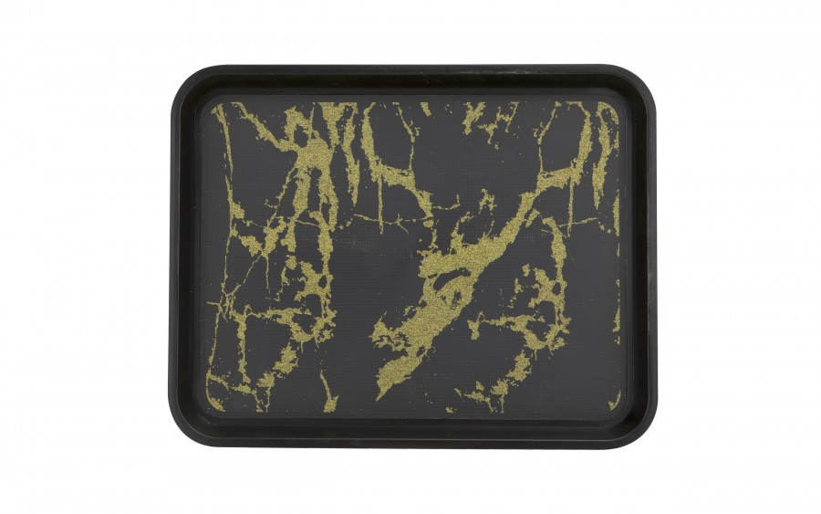 Taca plastikowa antypoślizgowa 44x35 cm wz. Marmur