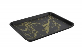 Taca plastikowa antypoślizgowa 44x35 cm wz. Marmur