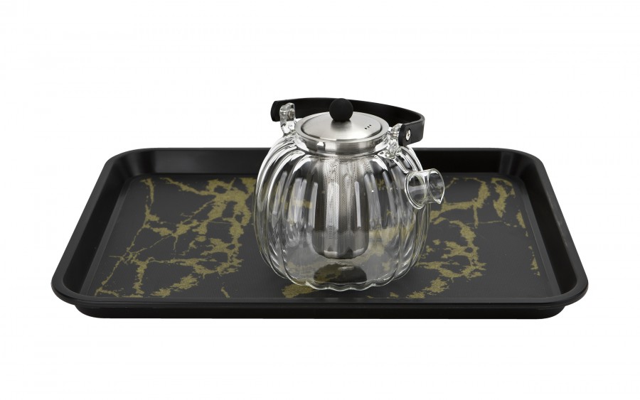 Taca plastikowa antypoślizgowa 44x35 cm wz. Marmur