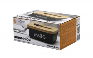 Maselniczka stalowa z pokrywką i nożykiem Tadar 464772