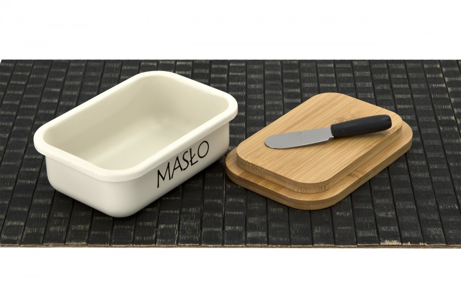 Maselniczka stalowa z pokrywką i nożykiem Tadar 464789