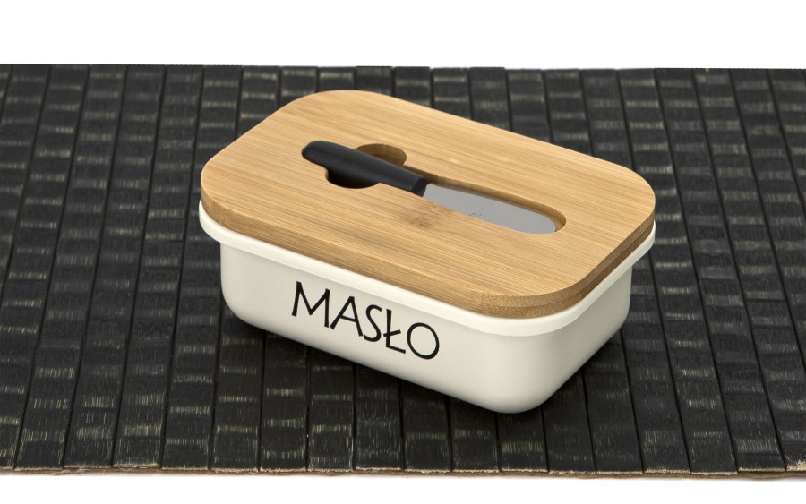 Maselniczka stalowa z pokrywką i nożykiem Tadar 464789