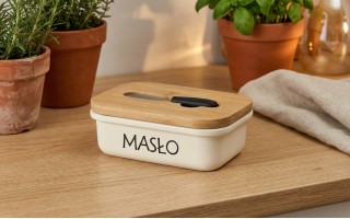 Maselniczka stalowa z pokrywką i nożykiem Tadar 464789