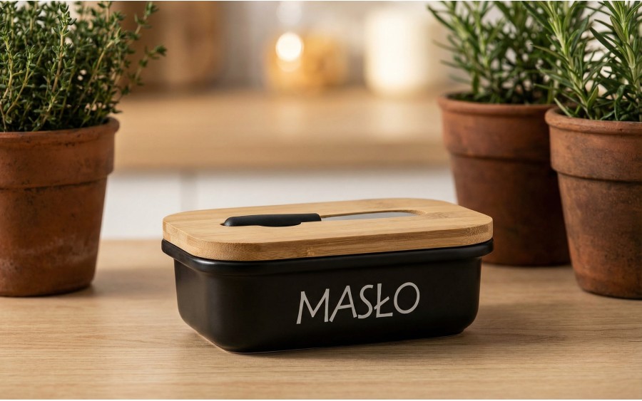 Maselniczka stalowa z pokrywką i nożykiem Tadar 464772