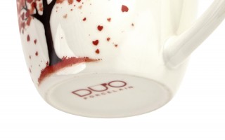 Kubek porcelanowy 460 ml Drzewo w koszyczku