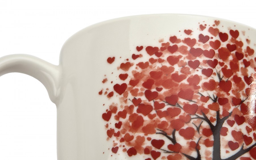 Kubek porcelanowy 460 ml Drzewo w koszyczku