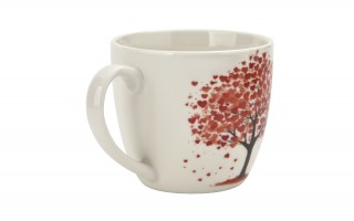 Kubek porcelanowy 460 ml Drzewo w koszyczku