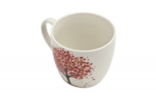 Kubek porcelanowy 460 ml Drzewo w koszyczku