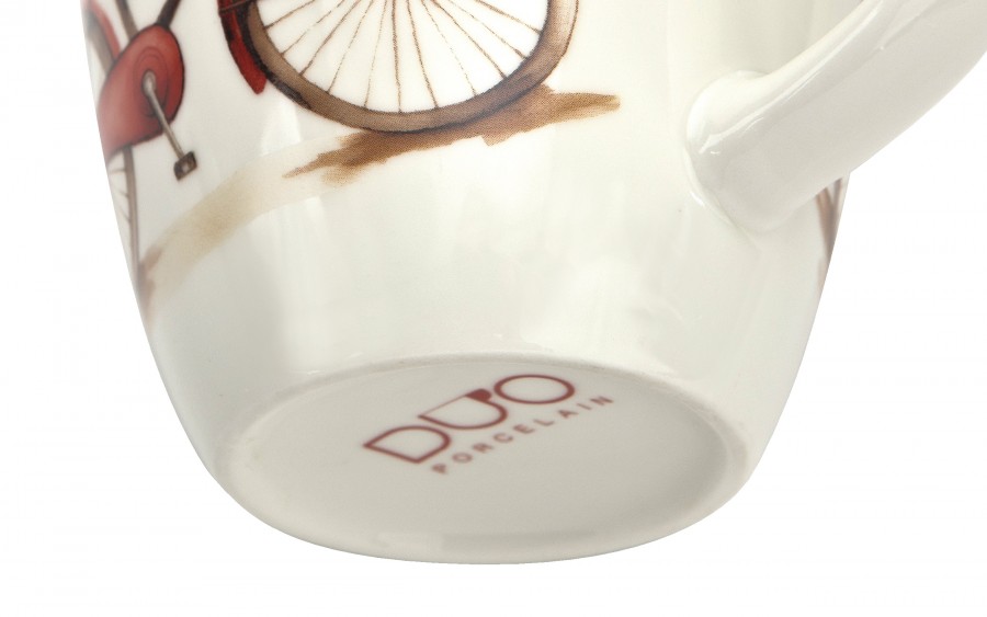 Kubek porcelanowy 650 ml Rower serce