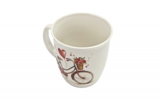 Kubek porcelanowy 650 ml Rower serce
