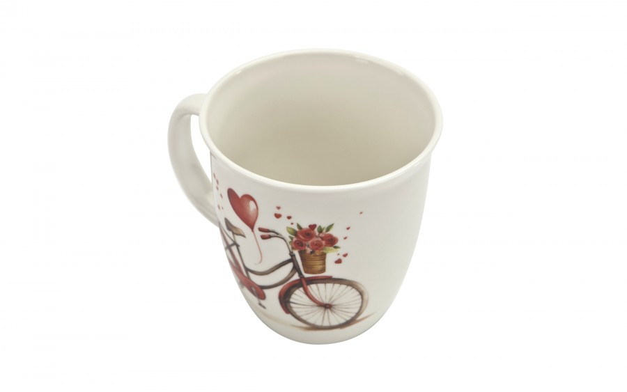 Kubek porcelanowy 650 ml Rower serce
