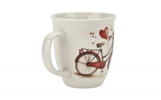 Kubek porcelanowy 650 ml Rower serce