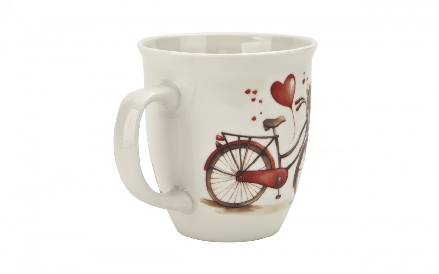 Kubek porcelanowy 650 ml Rower serce