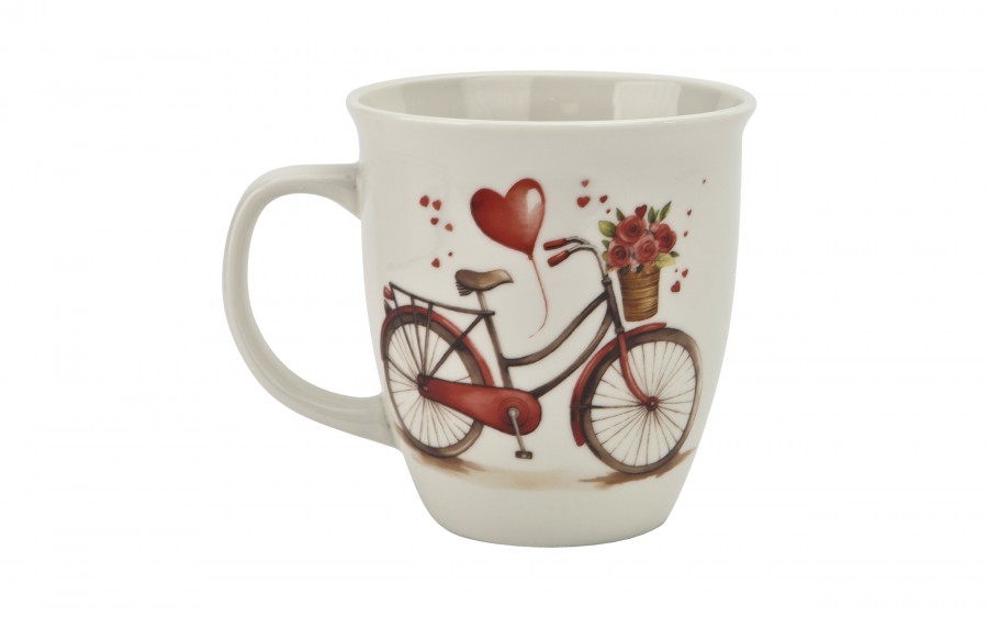 Kubek porcelanowy 650 ml Rower serce