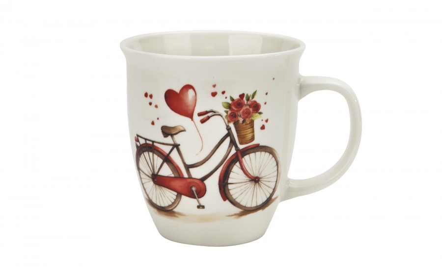 Kubek porcelanowy 650 ml Rower serce