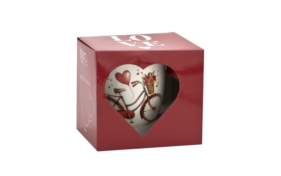 Kubek porcelanowy 650 ml Rower serce