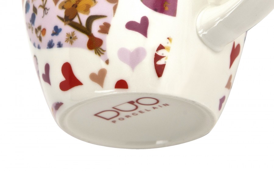 Kubek porcelanowy 650 ml Różowe Serca
