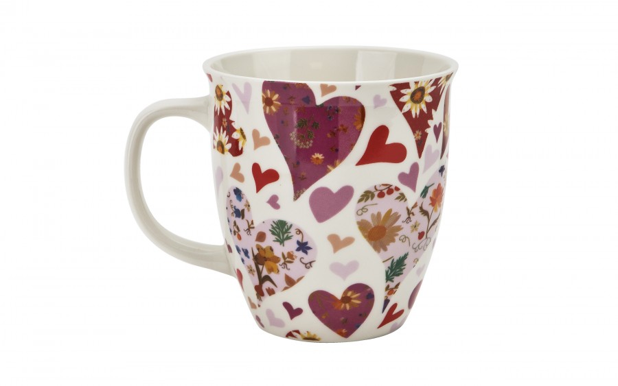 Kubek porcelanowy 650 ml Różowe Serca