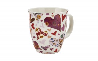 Kubek porcelanowy 650 ml Różowe Serca
